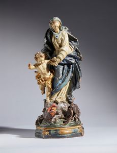 Madonna con Bambino  - Asta Placchette, Medaglie, Sculture e Ceramiche dal XIV al XIX secolo - Associazione Nazionale - Case d'Asta italiane