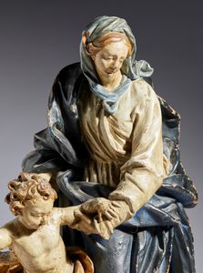 Madonna con Bambino  - Asta Placchette, Medaglie, Sculture e Ceramiche dal XIV al XIX secolo - Associazione Nazionale - Case d'Asta italiane