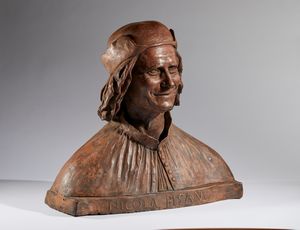 Busto di Nicola Pisano  - Asta Placchette, Medaglie, Sculture e Ceramiche dal XIV al XIX secolo - Associazione Nazionale - Case d'Asta italiane