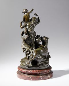 Claude Michel detto Clodion : Baccanale  - Asta Placchette, Medaglie, Sculture e Ceramiche dal XIV al XIX secolo - Associazione Nazionale - Case d'Asta italiane