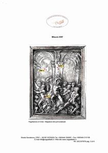 Galeazzo Mondella detto il Moderno : Flagellazione di Cristo  - Asta Placchette, Medaglie, Sculture e Ceramiche dal XIV al XIX secolo - Associazione Nazionale - Case d'Asta italiane