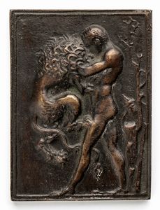 Valerio Belli : Caccia al leone  - Asta Placchette, Medaglie, Sculture e Ceramiche dal XIV al XIX secolo - Associazione Nazionale - Case d'Asta italiane