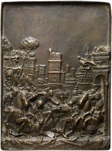 Andrea Briosco detto Riccio - Combattimento alle porte di una città