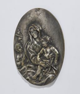 Madonna con Bambino  - Asta Placchette, Medaglie, Sculture e Ceramiche dal XIV al XIX secolo - Associazione Nazionale - Case d'Asta italiane
