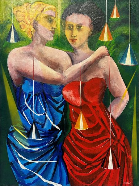 Mauro Capitani : Due amiche nel giardino di Newton  - Asta Arte Moderna e Contemporanea - Associazione Nazionale - Case d'Asta italiane