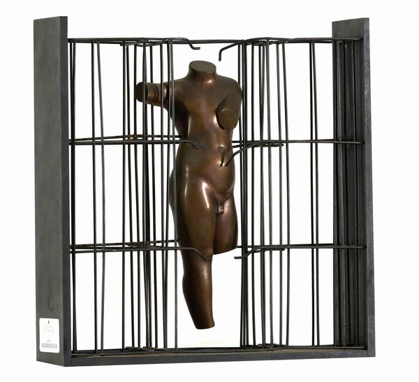 Raimondo Rimondi : Figura in gabbia  - Asta Arte Moderna e Contemporanea - Associazione Nazionale - Case d'Asta italiane