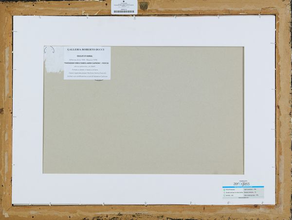 Giulio D'Anna : Paesaggio simultaneo + aereo Caproni  - Asta Arte Moderna e Contemporanea - Associazione Nazionale - Case d'Asta italiane