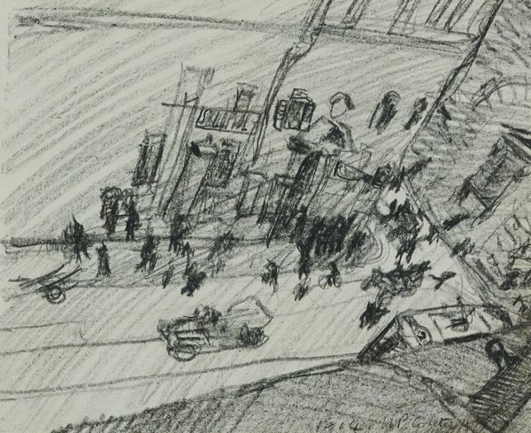 Primo Conti : Via de' Martelli dall'alto  - Asta Arte Moderna e Contemporanea - Associazione Nazionale - Case d'Asta italiane