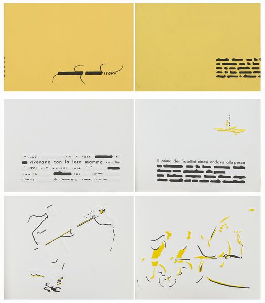 Emilio Isgrò : I cinque Isgr  - Asta Arte Moderna e Contemporanea - Associazione Nazionale - Case d'Asta italiane