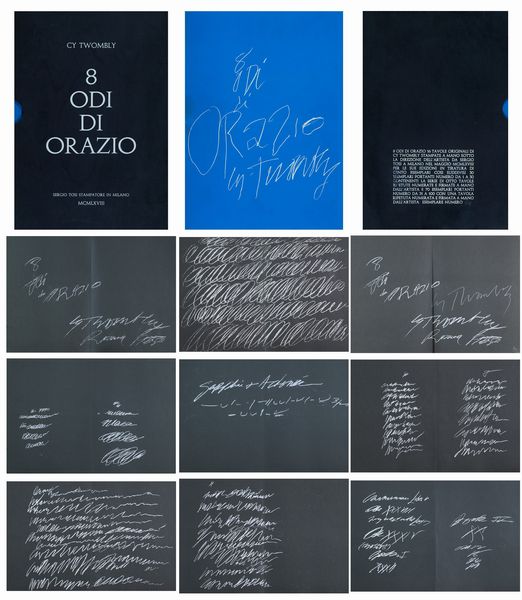 Cy Twombly : 8 Odi di Orazio  - Asta Arte Moderna e Contemporanea - Associazione Nazionale - Case d'Asta italiane