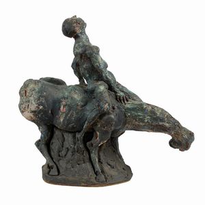 Agenore Fabbri : Cavaliere ferito  - Asta Arte Moderna e Contemporanea - Associazione Nazionale - Case d'Asta italiane