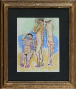 FAUSTO PIRANDELLO : Bagnanti  - Asta Arte Moderna e Contemporanea - Associazione Nazionale - Case d'Asta italiane