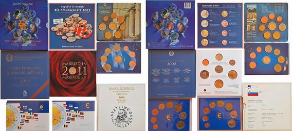 9 divisionali FdC ( Euro e dollaro ) - Stati vari.<BR>  - Asta Numismatica Light - Associazione Nazionale - Case d'Asta italiane