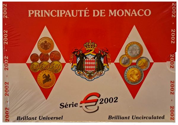 Monaco 2002  divisionale Euro FdC.<BR>  - Asta Numismatica Light - Associazione Nazionale - Case d'Asta italiane