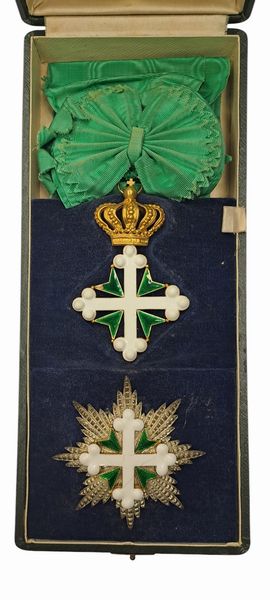 REGNO D'ITALIA. VITTORIO EMANUELE III DI SAVOIA, 1900-1946. Croce e placca da commendatore dell'Ordine dei Santi Maurizio e Lazzaro.  - Asta Numismatica Light - Associazione Nazionale - Case d'Asta italiane