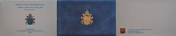 Vaticano 2000  dittico 2 X 10000 Lire in argento fondo specchio.  - Asta Numismatica Light - Associazione Nazionale - Case d'Asta italiane