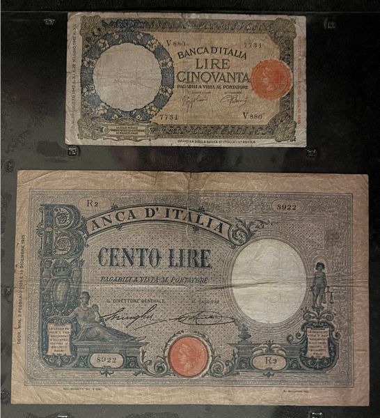REGNO D’ITALIA. UMBERTO I E VITTORIO EMANUELE III DI SAVOIA. Lotto di 30 banconote.  - Asta Numismatica Light - Associazione Nazionale - Case d'Asta italiane