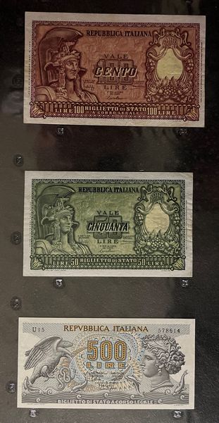 REPUBBLICA ITALIANA, DAL 1946. Lotto di 25 banconote.  - Asta Numismatica Light - Associazione Nazionale - Case d'Asta italiane