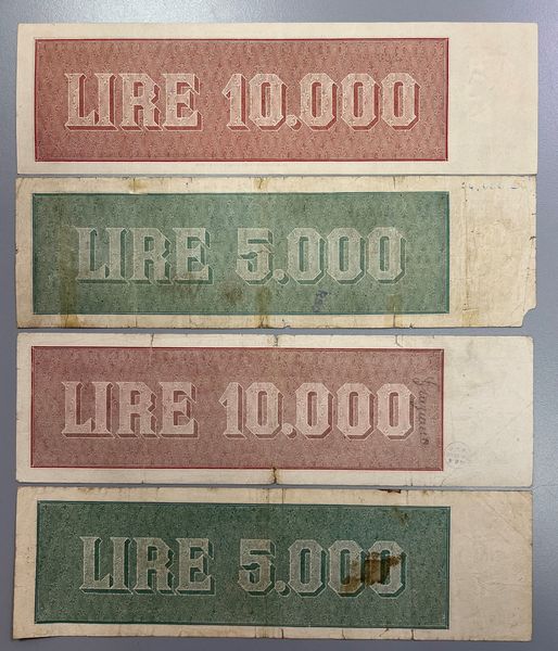 LUOGOTENENZA E REPUBBLICA ITALIANA. Lotto di quattro Titolo Provvisori.  - Asta Numismatica Light - Associazione Nazionale - Case d'Asta italiane