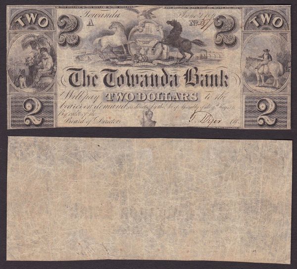 OBSOLETE PAPER MONEY. LOUISIANA - OHIO - PENNSYLVANIA. Lotto di 3 banconote.  - Asta Numismatica Light - Associazione Nazionale - Case d'Asta italiane