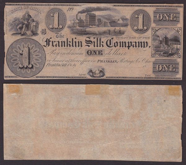 OBSOLETE PAPER MONEY. NEW JERSEY - OHIO - RHODE ISLAND. 1855-1861. Lotto di 3 banconote.  - Asta Numismatica Light - Associazione Nazionale - Case d'Asta italiane