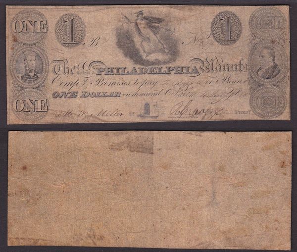 OBSOLETE PAPER MONEY. OBSOLETE PAPER MONEY. SOUTH CAROLINA - TENNESSEE - PHILADELPHIA. 1855-1858. Lotto di 4 esemplari.  - Asta Numismatica Light - Associazione Nazionale - Case d'Asta italiane