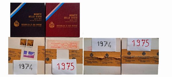 San Marino 1972-1975. 4 divisionali.  - Asta Numismatica Light - Associazione Nazionale - Case d'Asta italiane