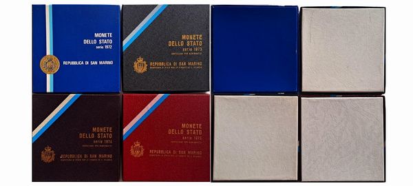 San Marino 1972-1975. 4 divisionali.  - Asta Numismatica Light - Associazione Nazionale - Case d'Asta italiane