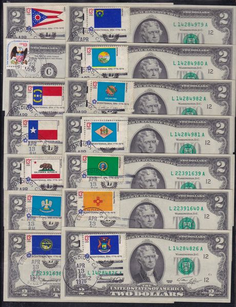 USA - FEDERAL RESERVE NOTE 1976. Lotto di 22 banconote.  - Asta Numismatica Light - Associazione Nazionale - Case d'Asta italiane