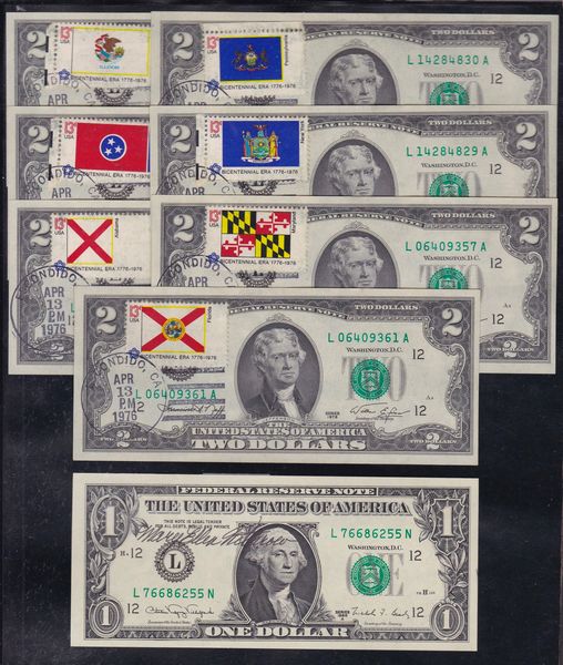 USA - FEDERAL RESERVE NOTE 1976. Lotto di 22 banconote.  - Asta Numismatica Light - Associazione Nazionale - Case d'Asta italiane