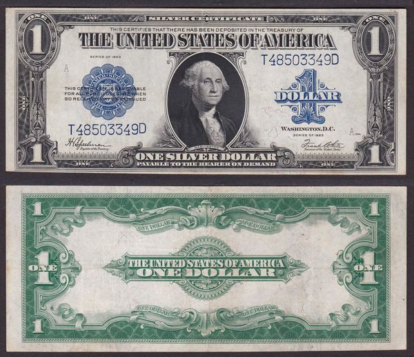 USA - SILVER CERTIFICATE 1923 1 Dollar.  - Asta Numismatica Light - Associazione Nazionale - Case d'Asta italiane