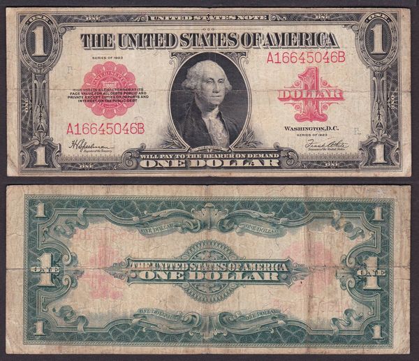 USA - UNITED STATES NOTE 1923. 1 Dollar.  - Asta Numismatica Light - Associazione Nazionale - Case d'Asta italiane