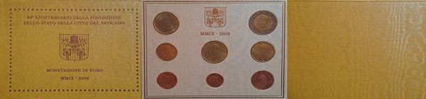 Vaticano 2009 - divisionale Euro FdC.  - Asta Numismatica Light - Associazione Nazionale - Case d'Asta italiane