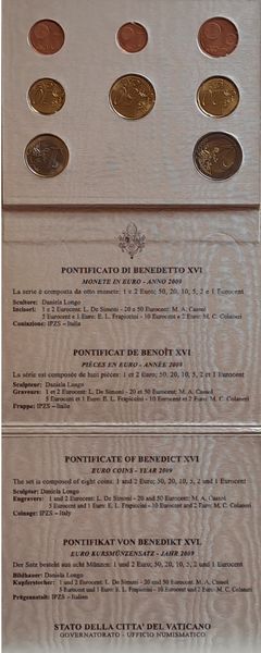 Vaticano 2009 - divisionale Euro FdC.  - Asta Numismatica Light - Associazione Nazionale - Case d'Asta italiane