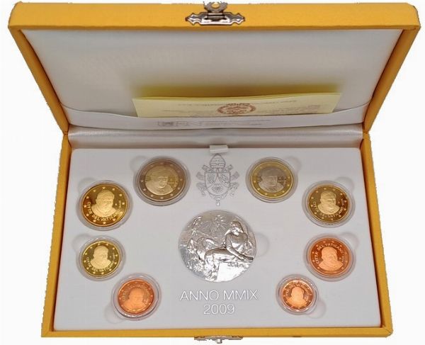 Vaticano 2009 - divisionale Euro fondo specchio.  - Asta Numismatica Light - Associazione Nazionale - Case d'Asta italiane