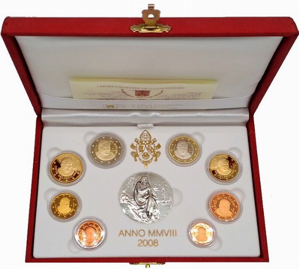 Vaticano 2008 - divisionale Euro fondo specchio.  - Asta Numismatica Light - Associazione Nazionale - Case d'Asta italiane