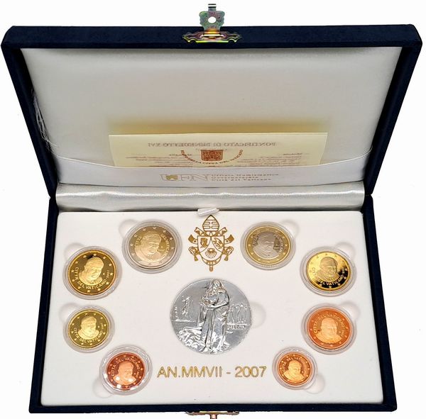 Vaticano 2007 - divisionale Euro fondo specchio.  - Asta Numismatica Light - Associazione Nazionale - Case d'Asta italiane