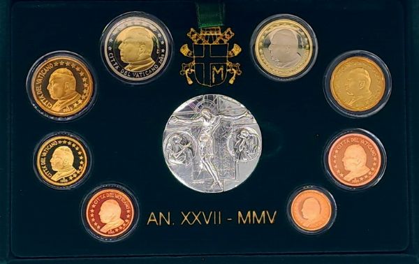 Vaticano 2005 - divisionale Euro fondo specchio.  - Asta Numismatica Light - Associazione Nazionale - Case d'Asta italiane