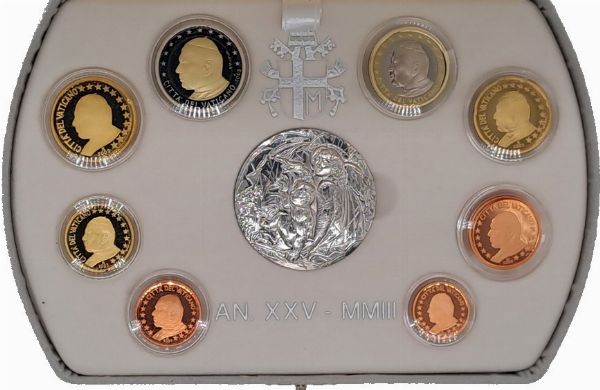Vaticano 2003 - divisionale Euro fondo specchio.  - Asta Numismatica Light - Associazione Nazionale - Case d'Asta italiane