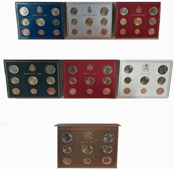 Vaticano 2002 - 2011 - 7 divisionali Euro FdC.  - Asta Numismatica Light - Associazione Nazionale - Case d'Asta italiane