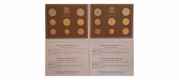 Vaticano 2011 - 2 divisionali Euro FdC.  - Asta Numismatica Light - Associazione Nazionale - Case d'Asta italiane