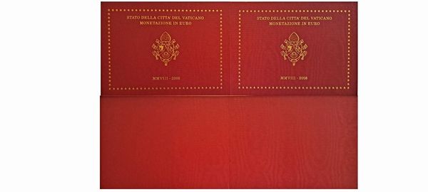Vaticano 2008 - 2 divisionali Euro FdC.  - Asta Numismatica Light - Associazione Nazionale - Case d'Asta italiane