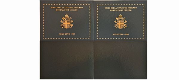 Vaticano 2005 - 2 divisionali Euro FdC.  - Asta Numismatica Light - Associazione Nazionale - Case d'Asta italiane