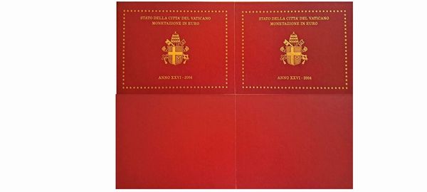Vaticano 2004 - 2 divisionali Euro FdC.  - Asta Numismatica Light - Associazione Nazionale - Case d'Asta italiane