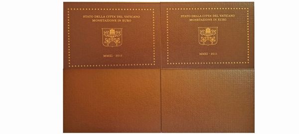 Vaticano 2011 - 2 divisionali Euro FdC.  - Asta Numismatica Light - Associazione Nazionale - Case d'Asta italiane