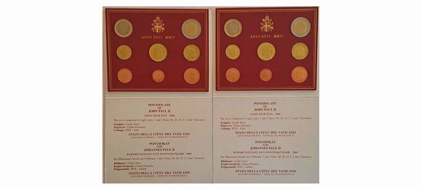 Vaticano 2004 - 2 divisionali Euro FdC.  - Asta Numismatica Light - Associazione Nazionale - Case d'Asta italiane