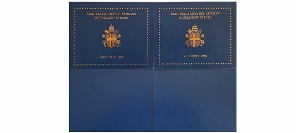 Vaticano 2002 - 2 divisionali Euro FdC.  - Asta Numismatica Light - Associazione Nazionale - Case d'Asta italiane