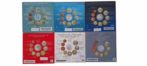divisionali FdC Italia 2016-2021.  - Asta Numismatica Light - Associazione Nazionale - Case d'Asta italiane