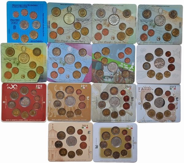 divisionali FdC Italia 2002-2015  - Asta Numismatica Light - Associazione Nazionale - Case d'Asta italiane