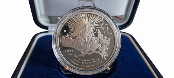 Italia 2023. 5 Euro in argento fondo specchio / proof - SENATO.  - Asta Numismatica Light - Associazione Nazionale - Case d'Asta italiane